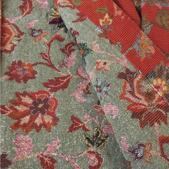 Chicos Design Tapestry Paisley Embroidered Corduroy Jacket- Floral Boho Size 1/S - Picture 6 of 13